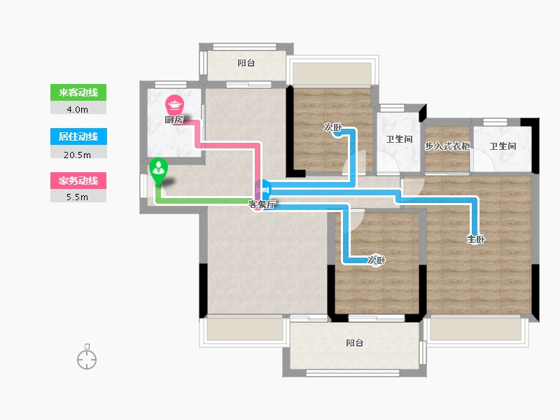 青海省-海南藏族自治州-合隆・中央公园-88.00-户型库-动静线