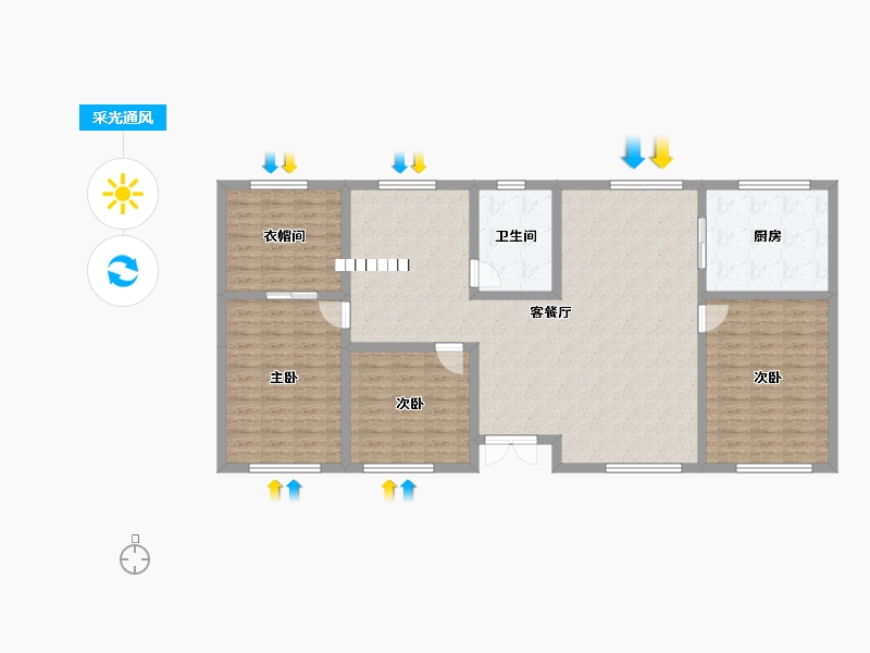 河北省-廊坊市-霸州-129.62-户型库-采光通风