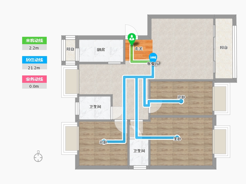 广东省-深圳市-长海雅园-71.64-户型库-动静线