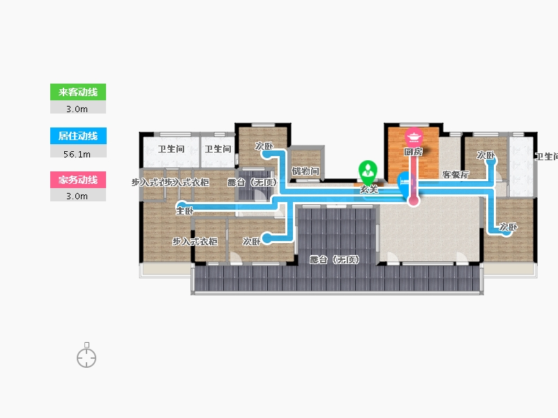 山东省-临沂市-中南林樾-218.22-户型库-动静线