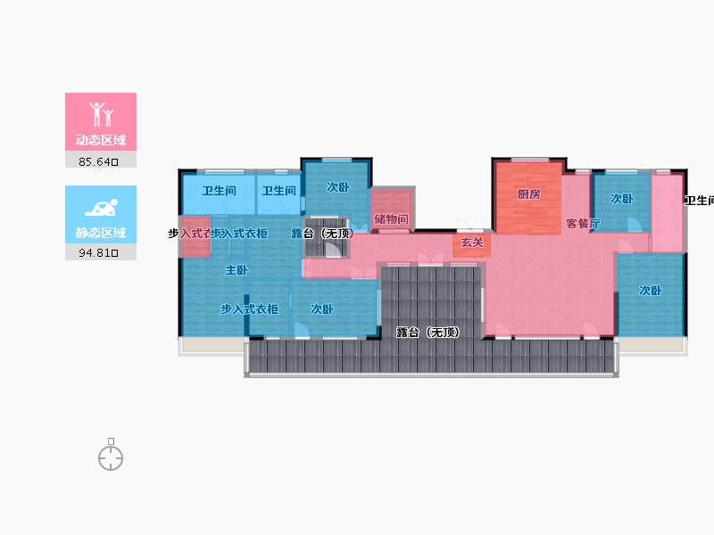 山东省-临沂市-中南林樾-218.22-户型库-动静分区