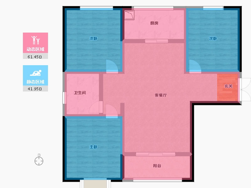 甘肃省-定西市-永生北玻紫御华府-92.00-户型库-动静分区