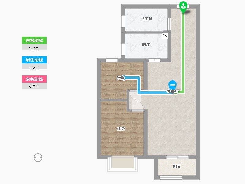 天津-天津市-路劲太阳城・心邸-57.02-户型库-动静线