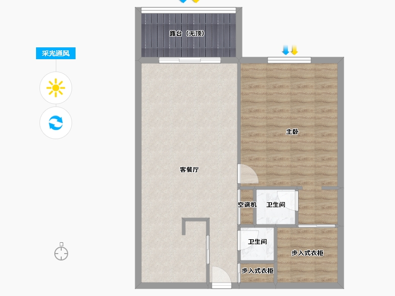 Florida-Miami-Dade-Country Club Towers-75.40-户型库-采光通风