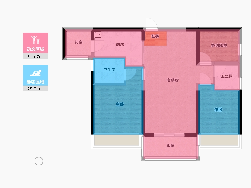 广东省-江门市-嘉骏花园-70.51-户型库-动静分区