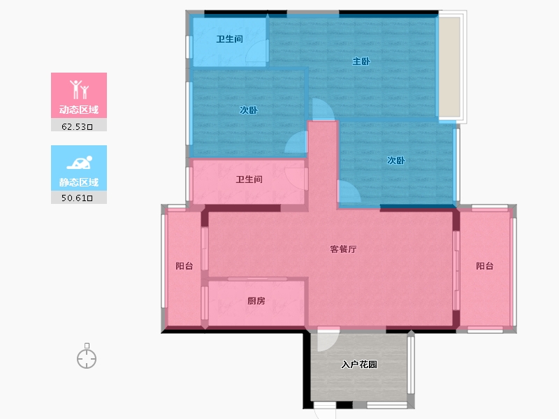 广东省-阳江市-御景豪园-111.08-户型库-动静分区