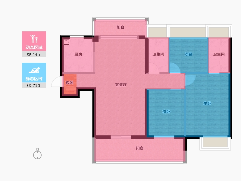 广东省-湛江市-博达峰境-91.57-户型库-动静分区