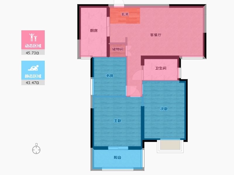 湖北省-武汉市-城投秀水青城-80.08-户型库-动静分区