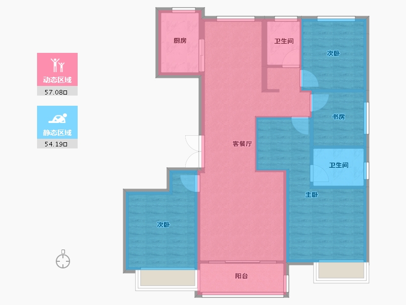 山东省-济南市-银座商城-100.16-户型库-动静分区