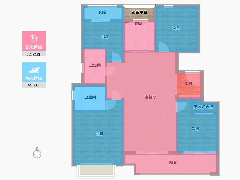 浙江省-衢州市-天阳融信・澜岸铭邸-93.58-户型库-动静分区