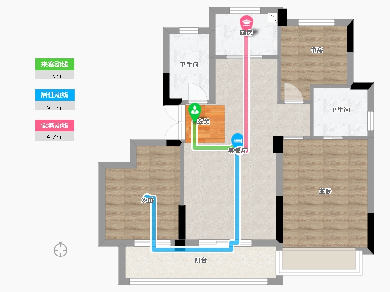 浙江省-衢州市-贝林・金誉府-75.21-户型库-动静线