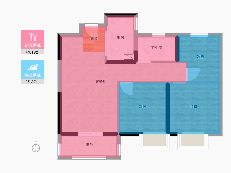 湖北省-武汉市-绿地大都会-58.15-户型库-动静分区