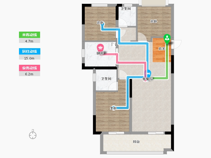 湖北省-武汉市-融创首创九派江山-85.60-户型库-动静线