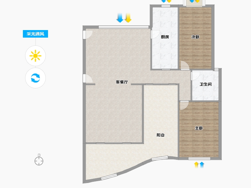 福建省-莆田市-塘北一号-152.59-户型库-采光通风