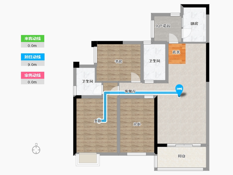 湖北省-咸宁市-领秀城・银泉华府-98.32-户型库-动静线