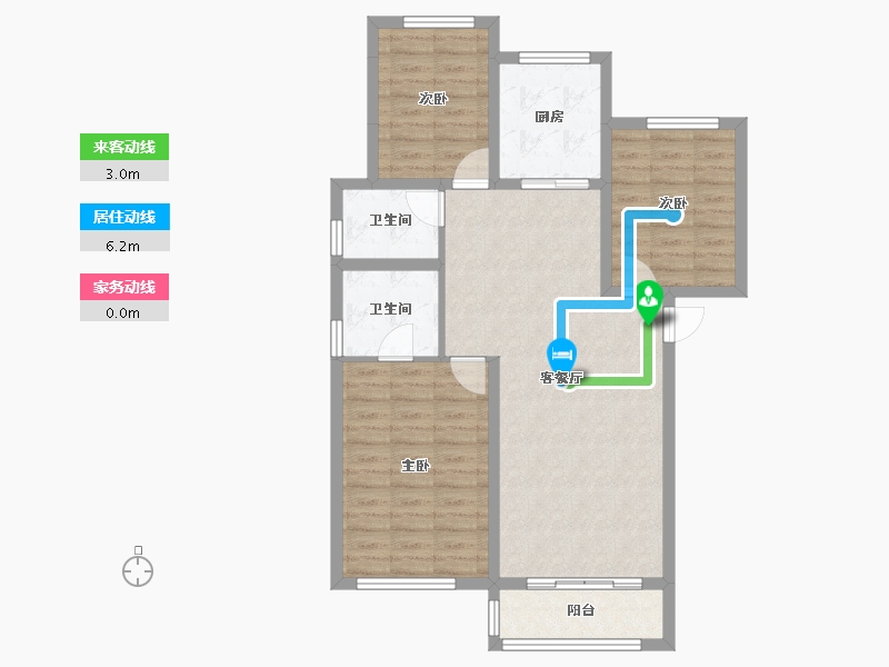 河北省-邢台市-邢台一号院-85.79-户型库-动静线