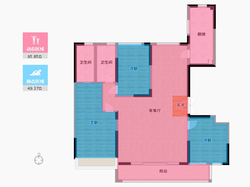 湖北省-武汉市-中城光谷龙山湖-131.31-户型库-动静分区