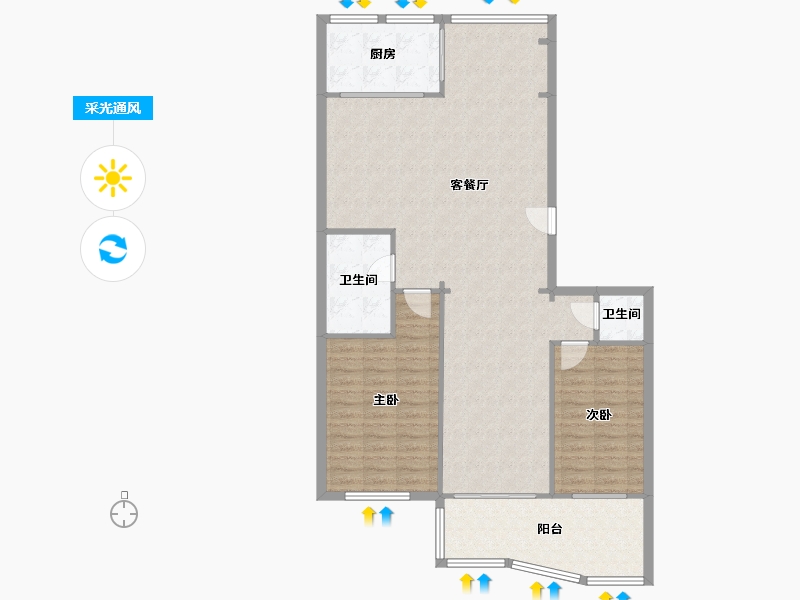 甘肃省-兰州市-东湖小区-112.28-户型库-采光通风