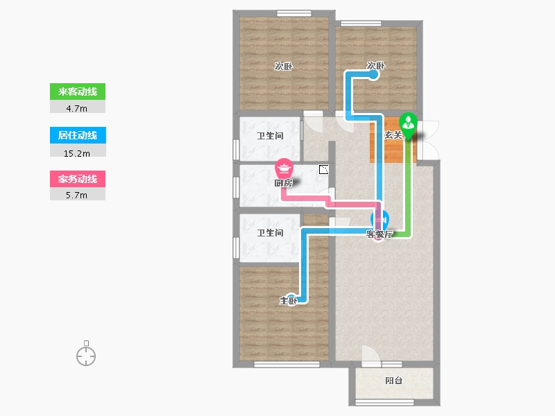 河北省-廊坊市-康城瑞府-100.19-户型库-动静线