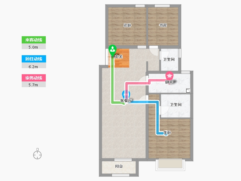 河北省-廊坊市-康城瑞府-92.01-户型库-动静线