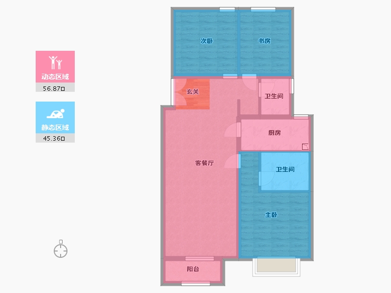 河北省-廊坊市-康城瑞府-92.01-户型库-动静分区