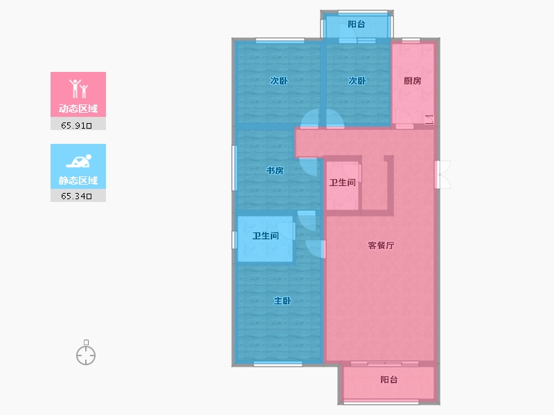 河北省-石家庄市-和西苑-116.93-户型库-动静分区