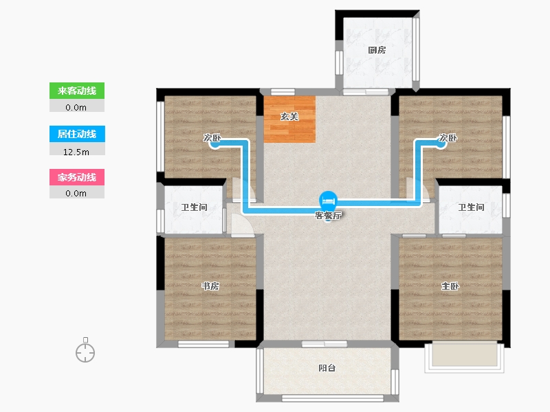 广西壮族自治区-钦州市-浦北晨华城市广场-99.59-户型库-动静线