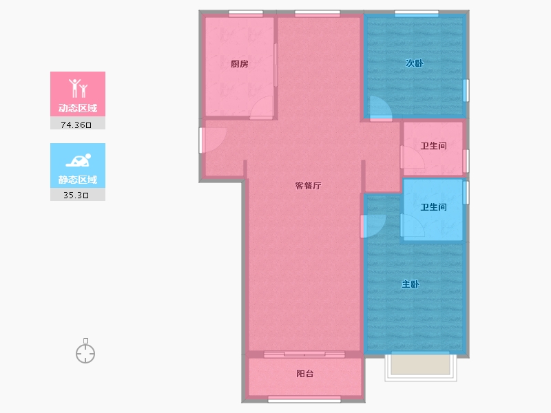 陕西省-西安市-隆基泰和万和郡-100.00-户型库-动静分区