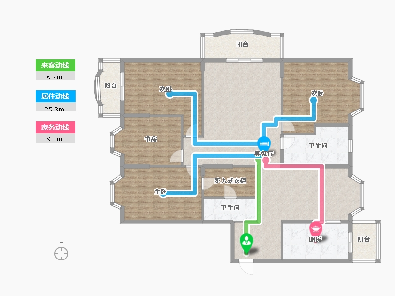 河北省-邯郸市-明珠花园D区-173.38-户型库-动静线