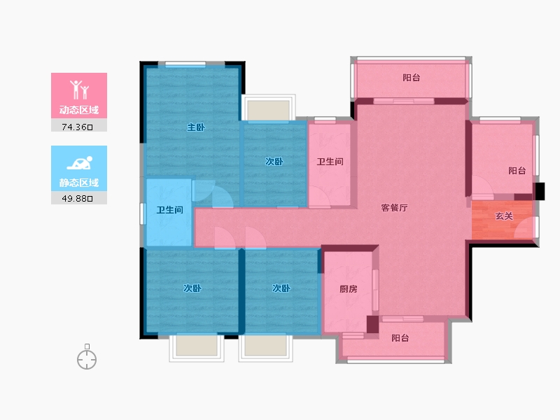 广西壮族自治区-钦州市-敏捷・珑�h湾-110.69-户型库-动静分区