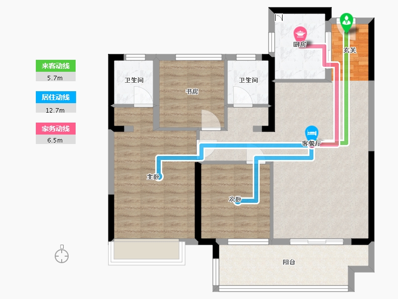 安徽省-宿州市-恒泰・悦�Z府-88.00-户型库-动静线