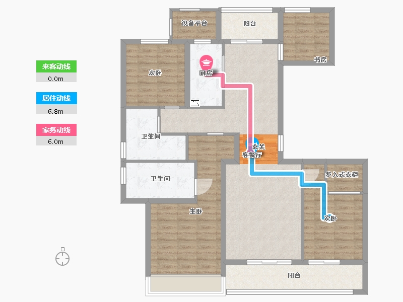 浙江省-舟山市-柳岸晓风花园-115.79-户型库-动静线