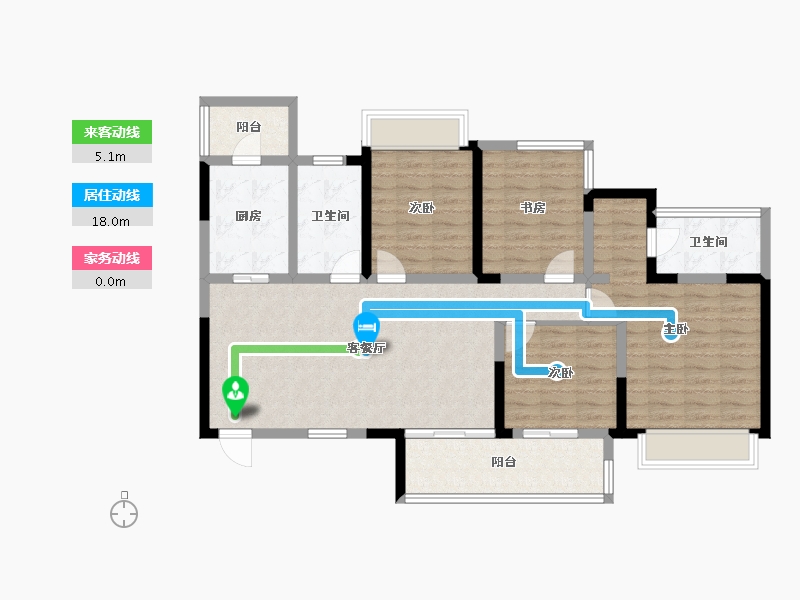 四川省-成都市-凯德卓锦万黛-108.88-户型库-动静线