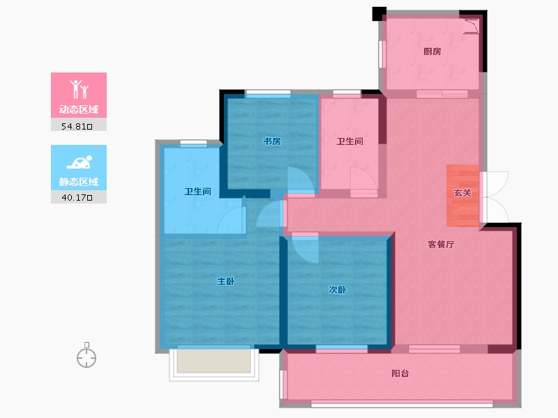 江苏省-常州市-龙运天城-83.94-户型库-动静分区