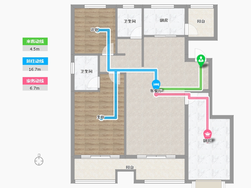 山东省-济宁市-金乡县翰林雅居-106.33-户型库-动静线