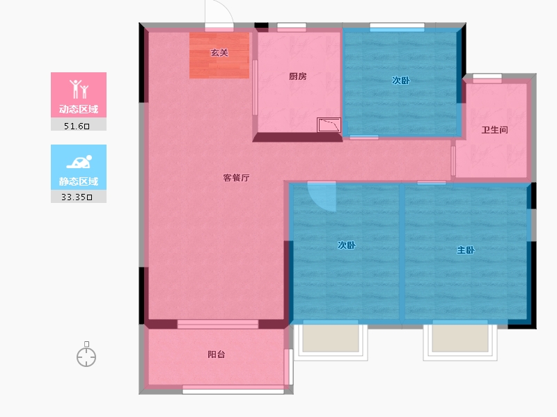 江苏省-常州市-紫云府-76.00-户型库-动静分区