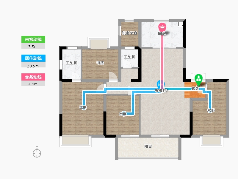 江苏省-常州市-牡丹水岸首府-117.01-户型库-动静线