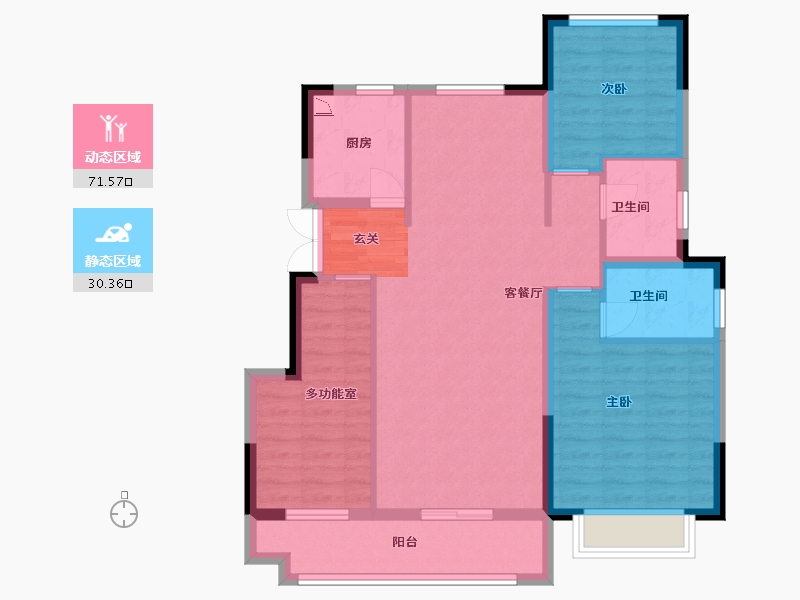 安徽省-蚌埠市-拓基鼎元悦府-91.20-户型库-动静分区