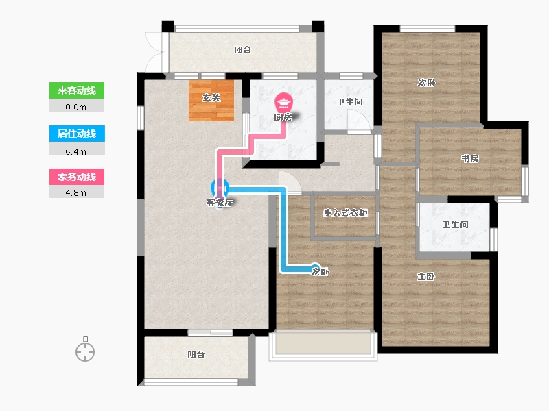 安徽省-蚌埠市-鹏欣天珑天�h-113.60-户型库-动静线