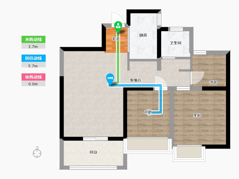 安徽省-蚌埠市-鹏欣天珑天�h-70.40-户型库-动静线