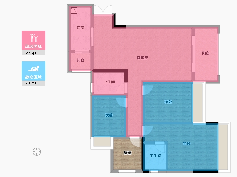 重庆-重庆市-东街花园-100.00-户型库-动静分区