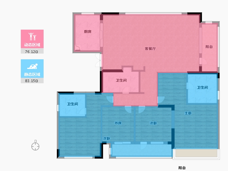 浙江省-温州市-保利天悦-143.99-户型库-动静分区