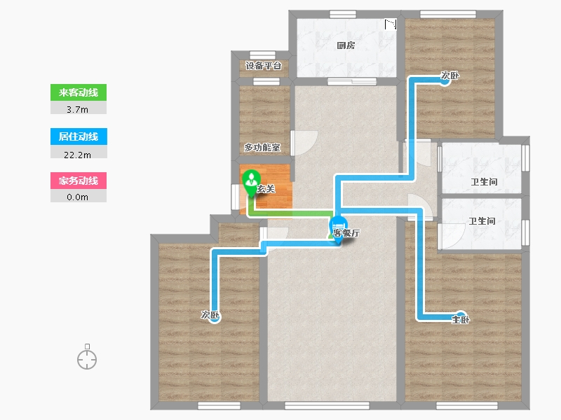 山东省-烟台市-中海万锦公馆-101.57-户型库-动静线