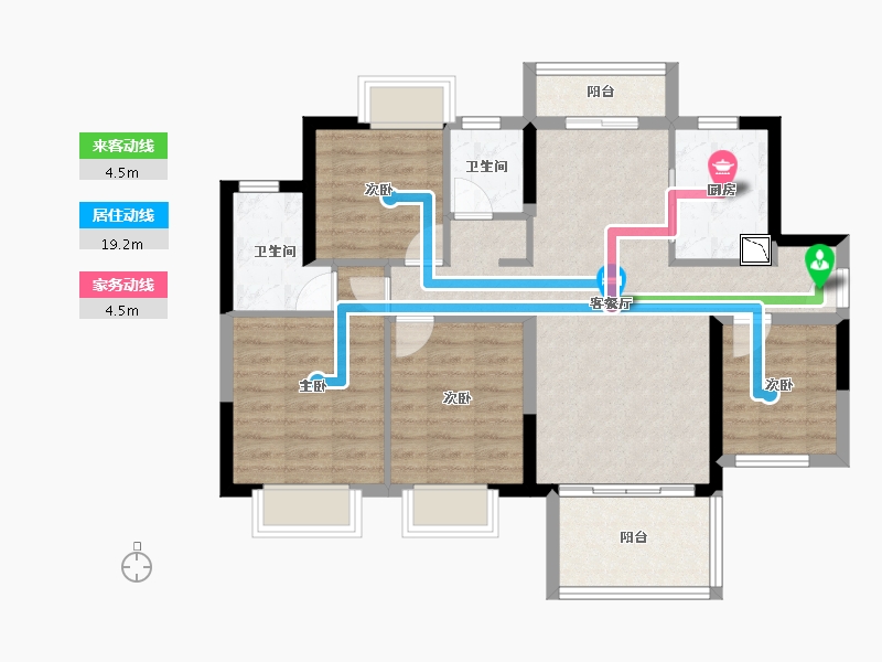 广东省-深圳市-香蜜湖瀚城-86.63-户型库-动静线