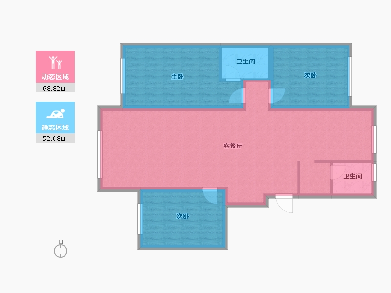 辽宁省-铁岭市-邦畿福里-109.77-户型库-动静分区