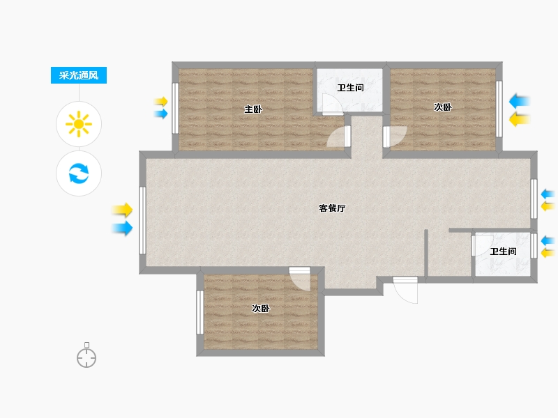 辽宁省-铁岭市-邦畿福里-109.77-户型库-采光通风