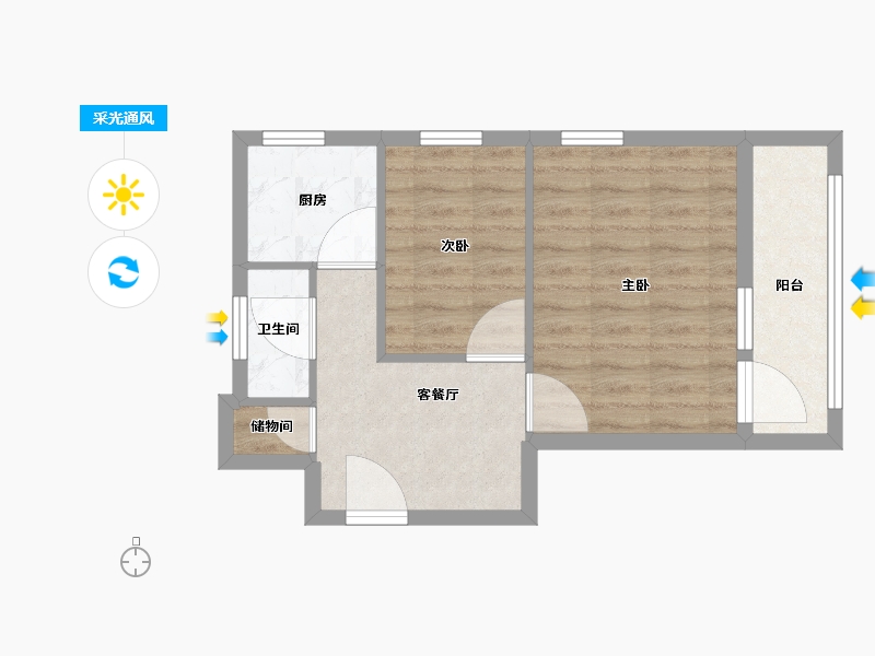 山东省-青岛市-太清路小区-48.01-户型库-采光通风