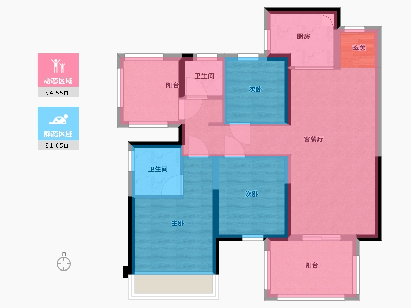 广西壮族自治区-南宁市-中建邕和府-75.11-户型库-动静分区