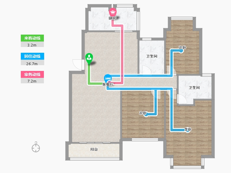 江西省-南昌市-玉河名珠-116.45-户型库-动静线