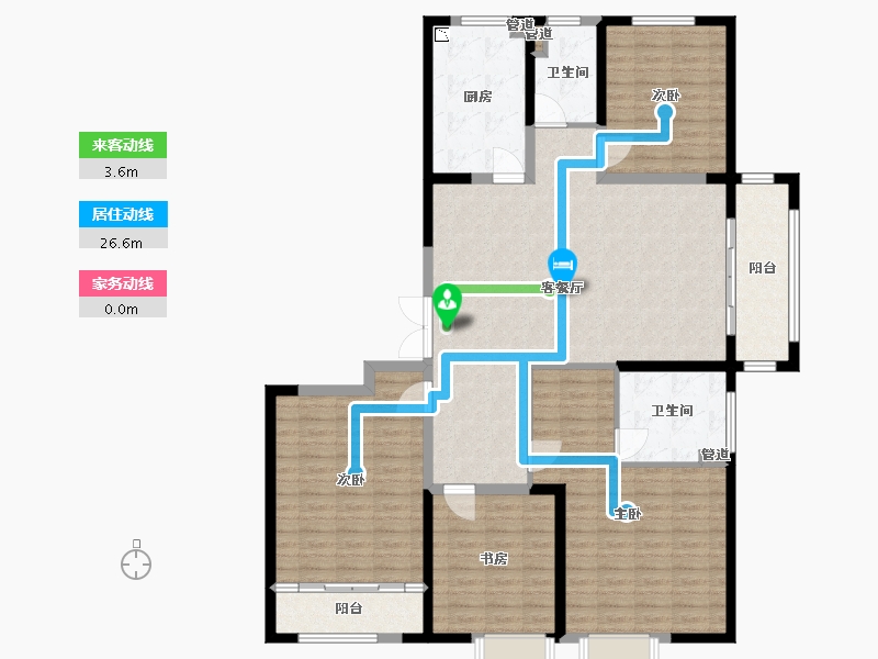 山东省-菏泽市-菏泽当代城MOMΛ-144.00-户型库-动静线